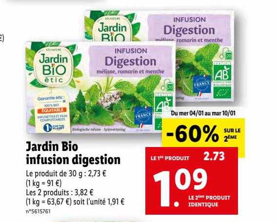 jardin bio infusion digestion