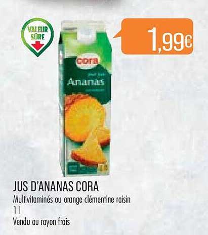 jus d'ananas cora