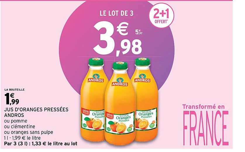 jus d'oranges pressées andros