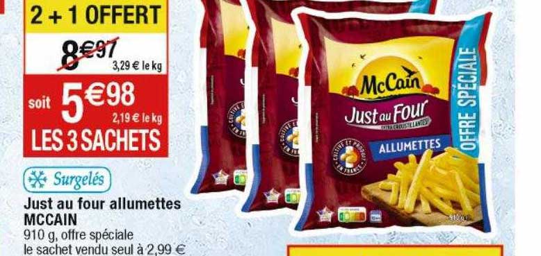 just au four allumettes mccain