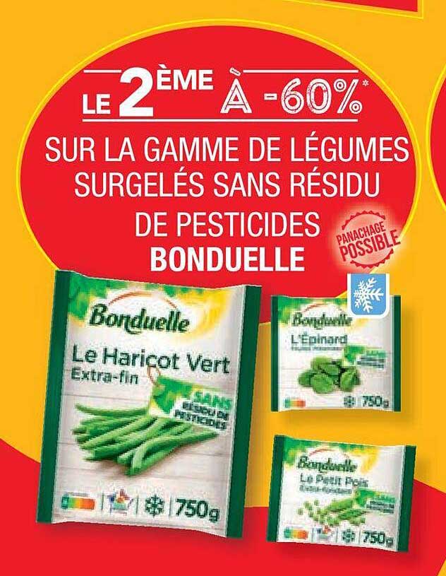 la gamme de légumes surgelés sans résidu de pesticides bonduelle