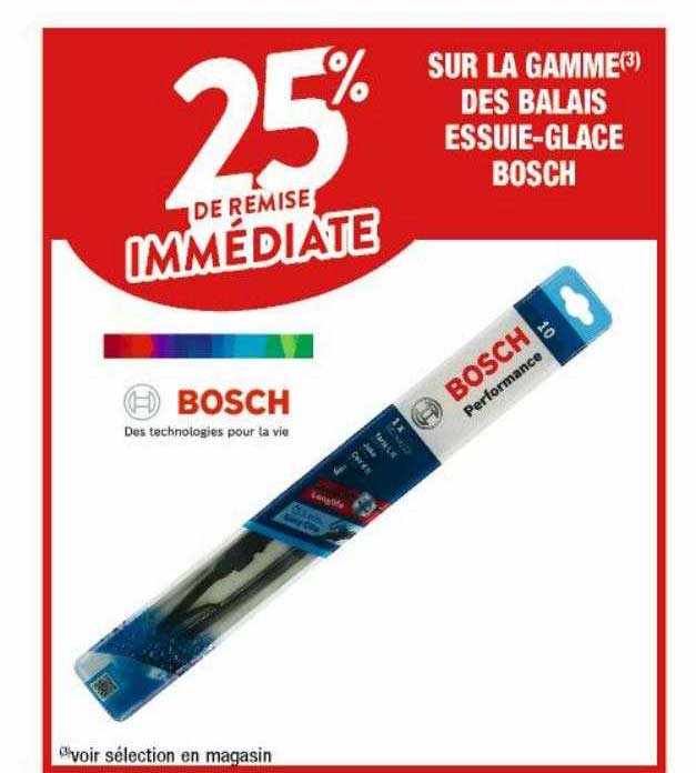 la gamme des balais essuie-glace bosch