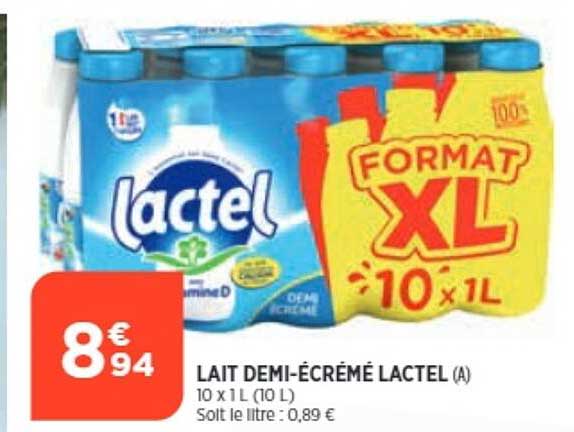 lait demi-écrémé lactel
