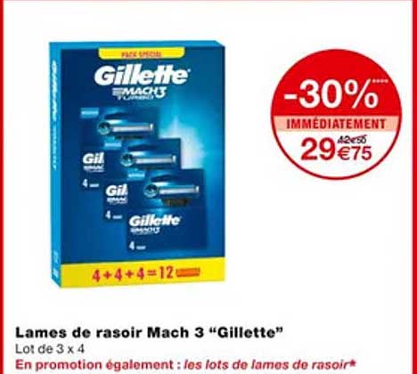 lames de rasoir mach 3 "gillette"