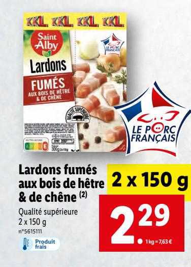 lardons fumés aux bois de hêtre & de chêne saint alby