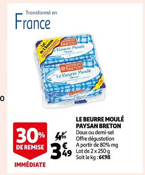 Le Beurre Moulé Paysan Breton