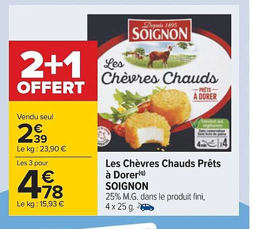 les chèvres chauds prêts à dorer soignon