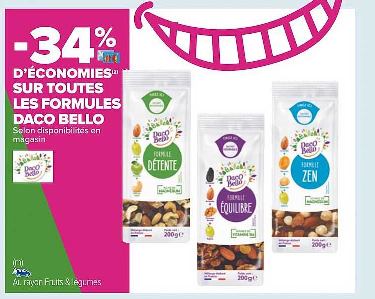 les formules daco bello