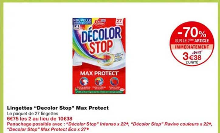 lingettes "decolor stop" max protect