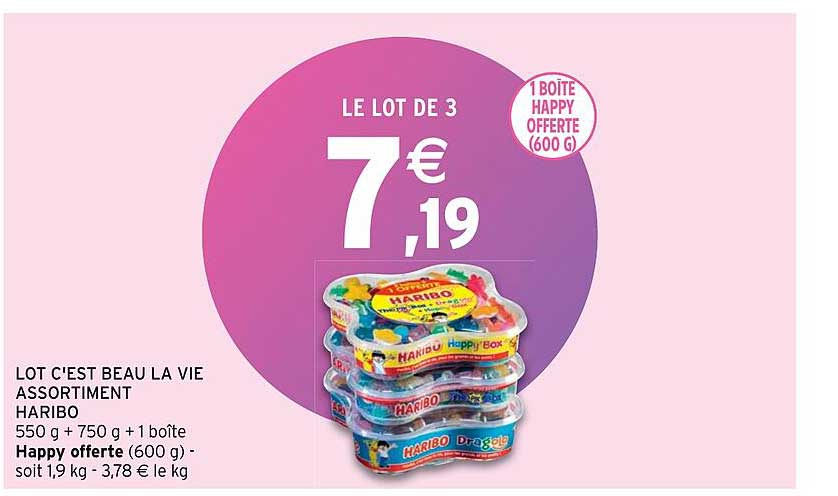 lot c'est beau la vie assortiment haribo