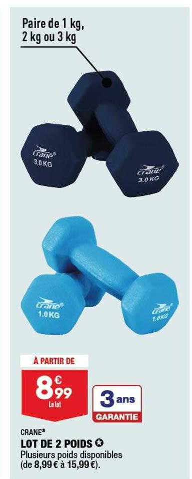 Lot De 2 Poids Crane