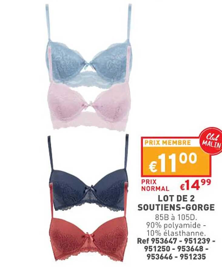 lot de 2 soutiens-gorge