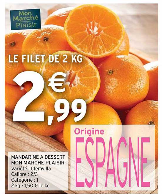 mandarine à dessert mon marché plaisir