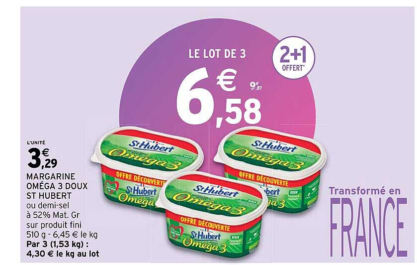 margarine oméga 3 doux st hubert