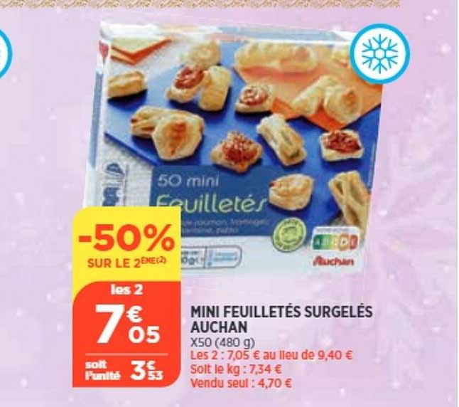 Mini Feuilletés Surgelés Auchan