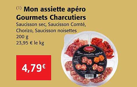 mon assiette apéro gourmets charcutiers