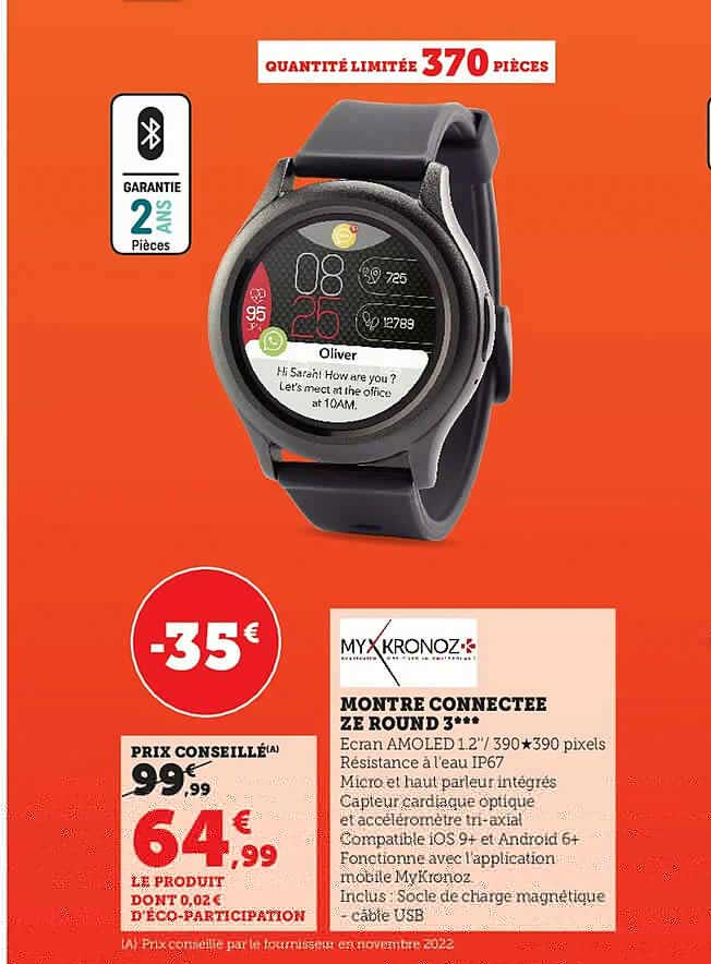 Montre Connectée Ze Round 3