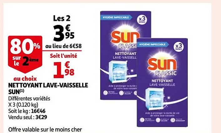 nettoyant lave-vaisselle sun