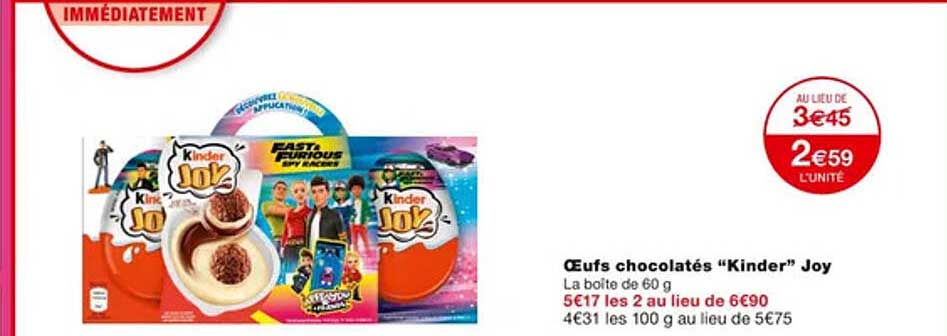 œufs Chocolatés "kinder" Joy