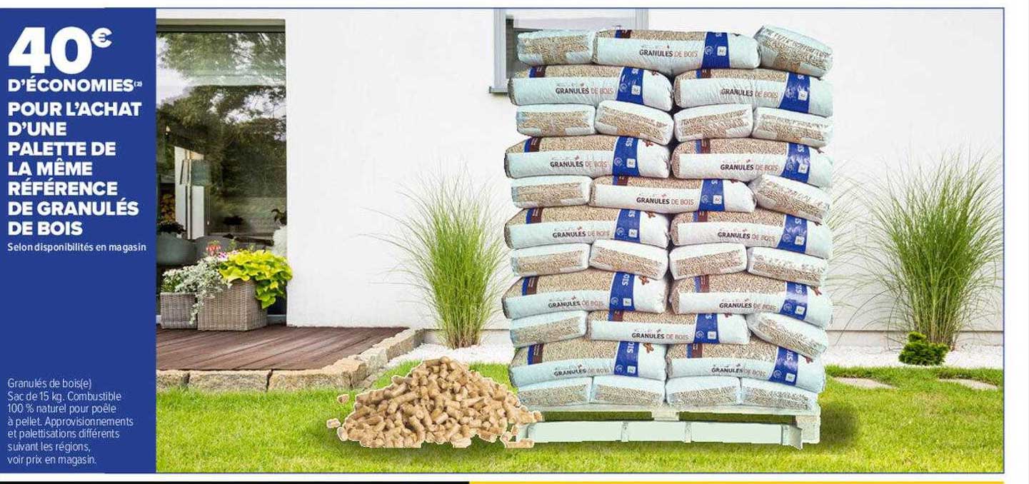 palette de la même référence de granulés de bois
