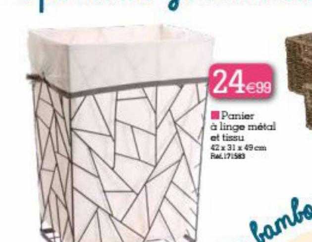 Panier à Linge Métal Et Tissu