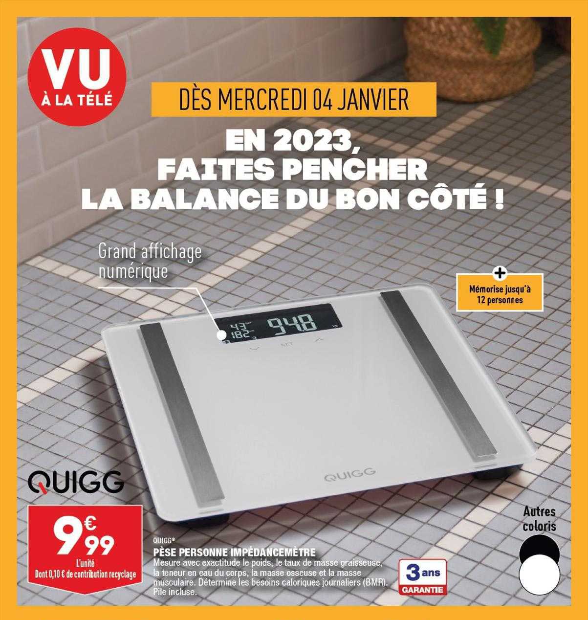 pèse personne impédancemètre quigg