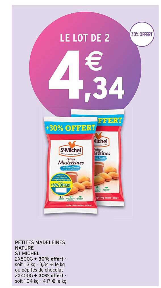 petites madeleines nature st michel