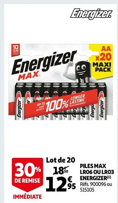 Piles Max Lr06 Ou Lr03 Energizer