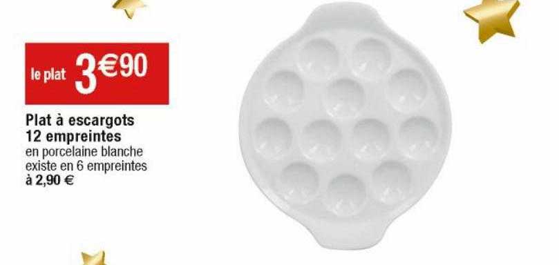 plat à escargots 12 empreintes