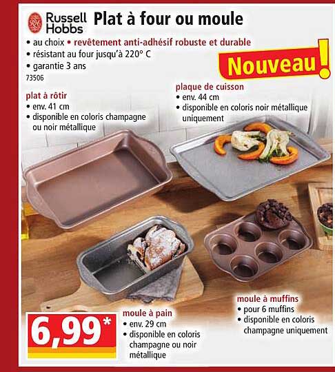 plat à four ou moule russell hobbs