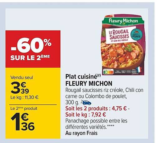 plat cuisiné fleury michon