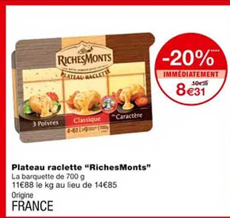 plateau raclette "riches monts"