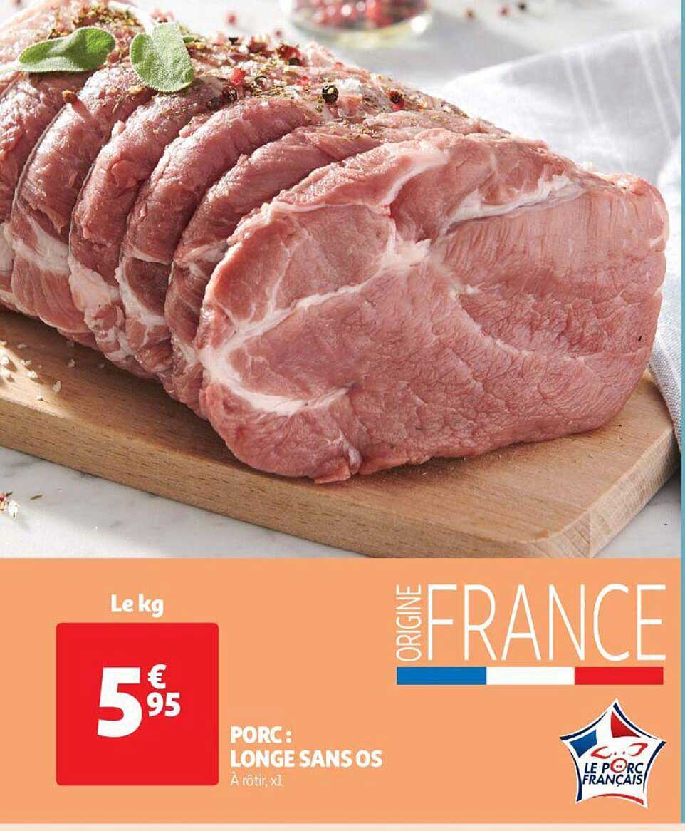 Porc : Longe Sans Os