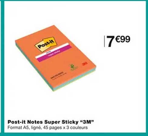 post-it notes super sticky "3m"