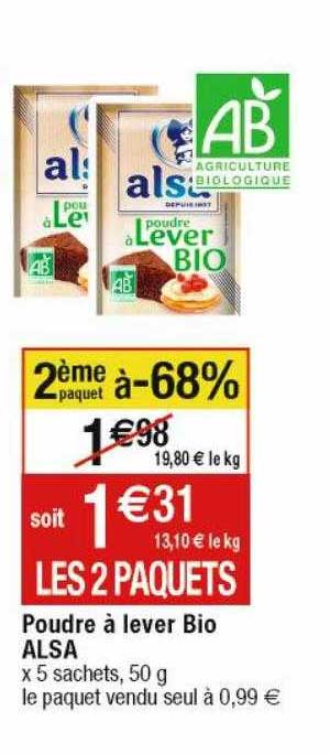 poudre à lever bio alsa