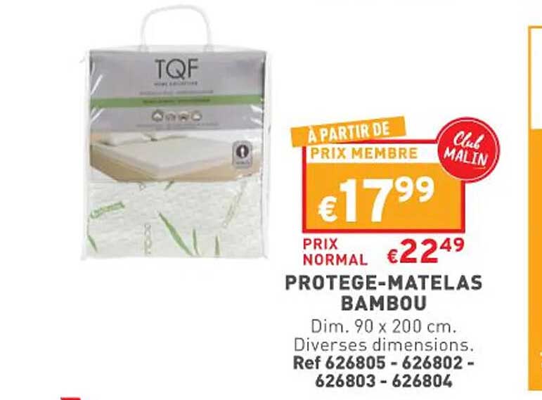 protège-matelas bambou