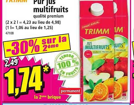 pur jus multi frutis trimm