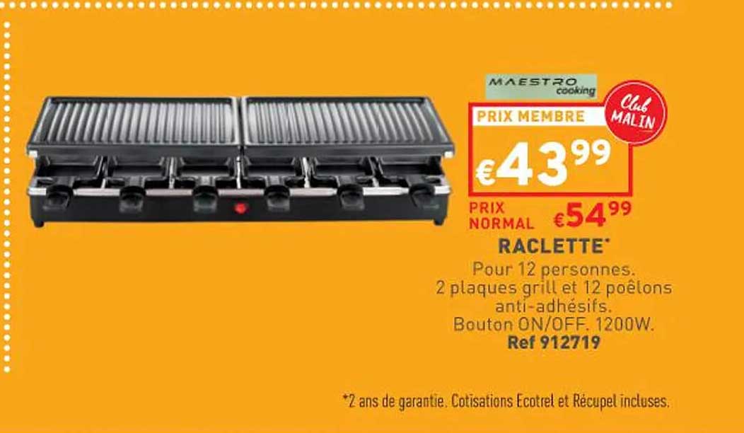 raclette maestro cooking