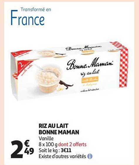 riz au lait bonne maman
