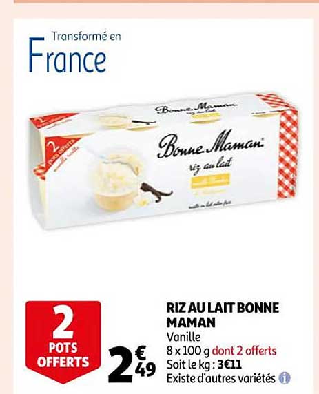 riz au lait bonne maman