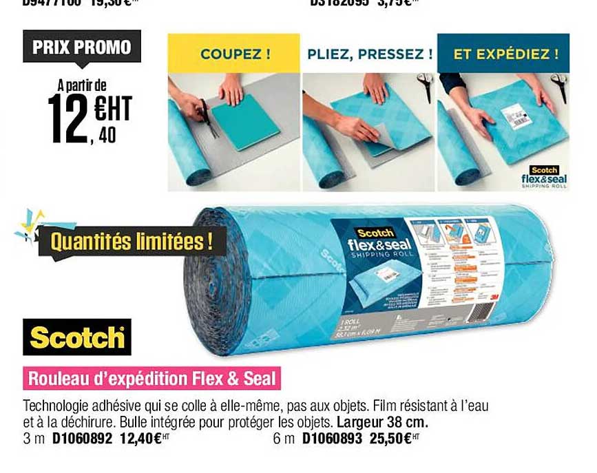 rouleau d'expédition flex & seal scotch