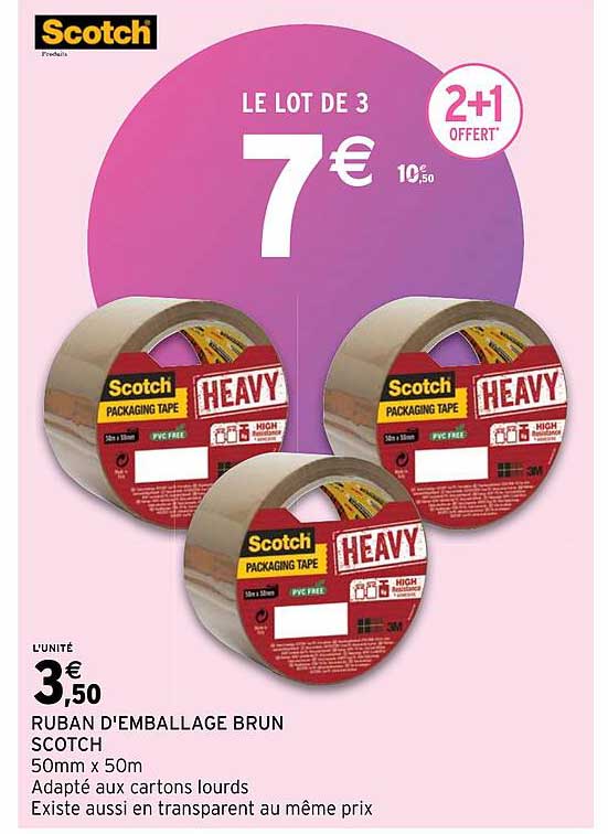 ruban d'emballage brun scotch