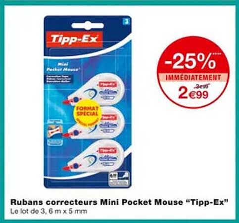 rubans correcteurs mini pocket mouse "tipp-ex"