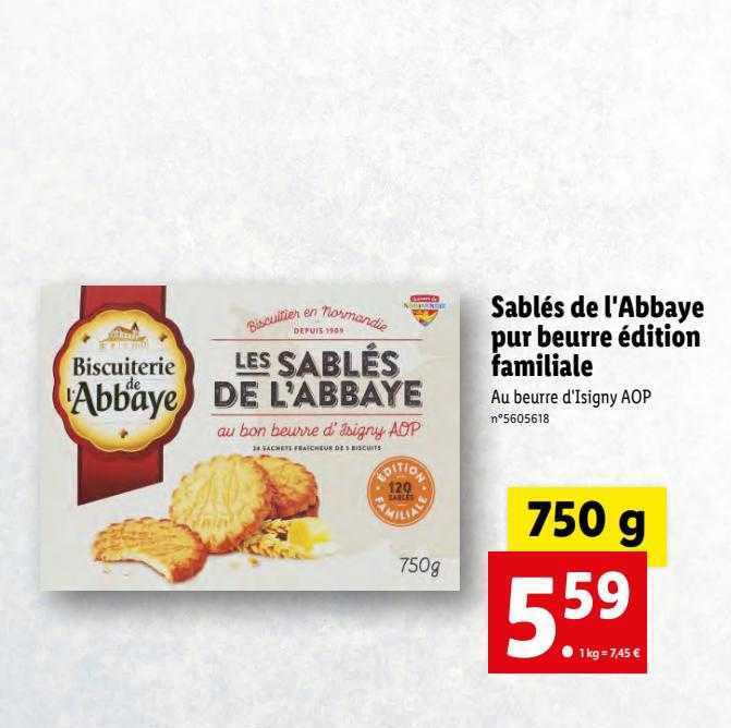 Sablés De L'abbaye Pur Beurre édition Familiale