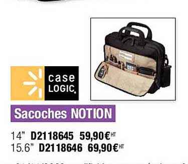 sacoches notion case logic