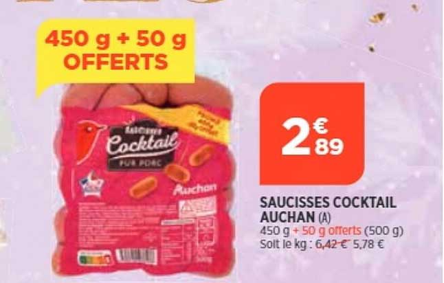 Saucisses Cocktail Auchan