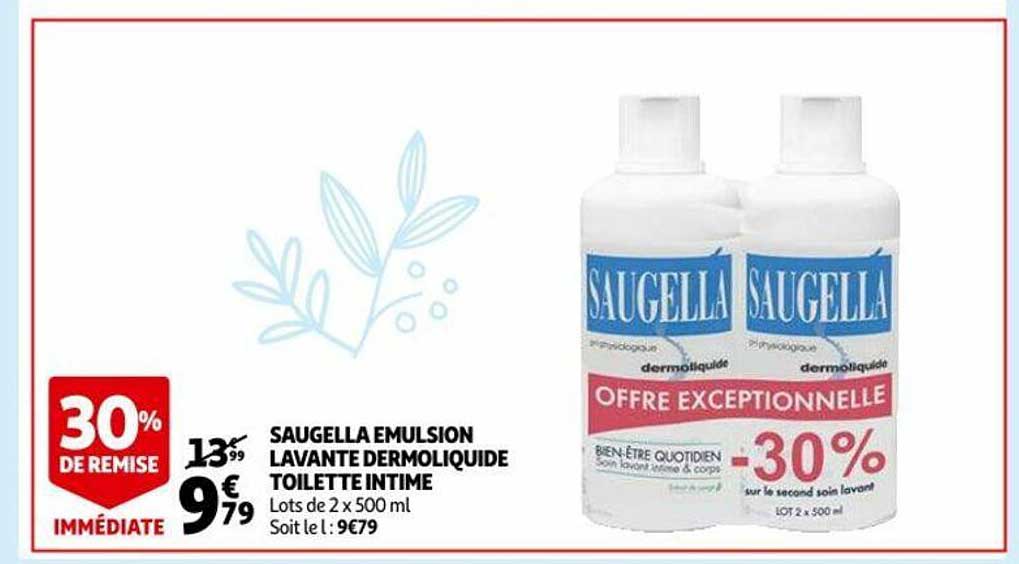 saugella emulsion lavante dermoliquide toilette intime