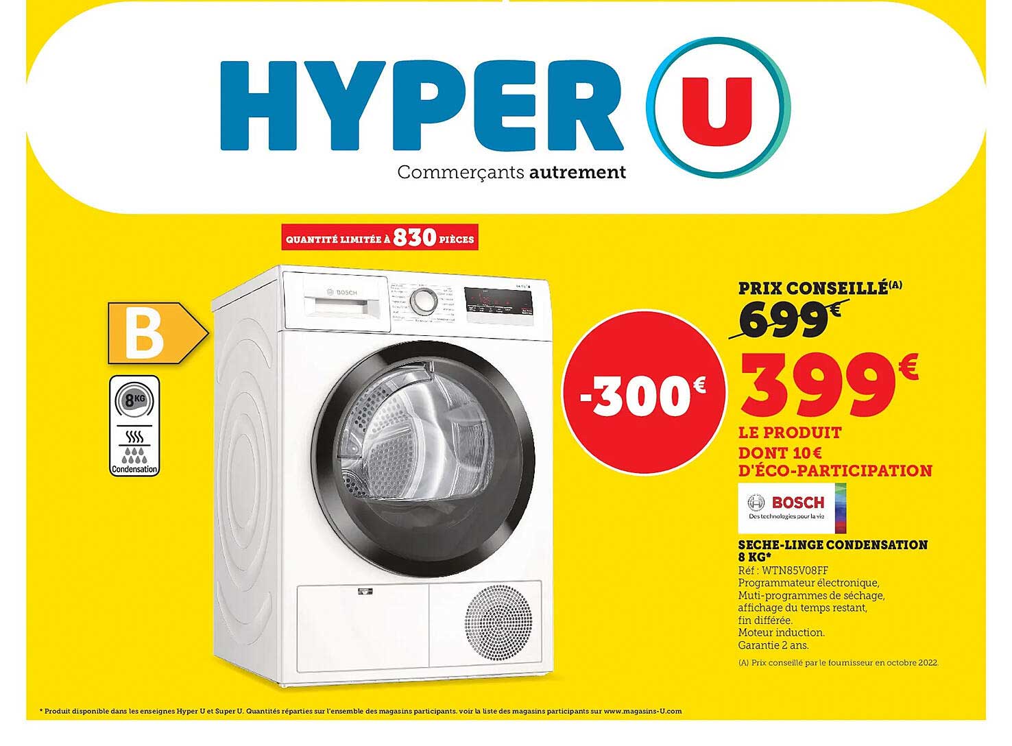 sèche-linge condensation 8 kg bosch