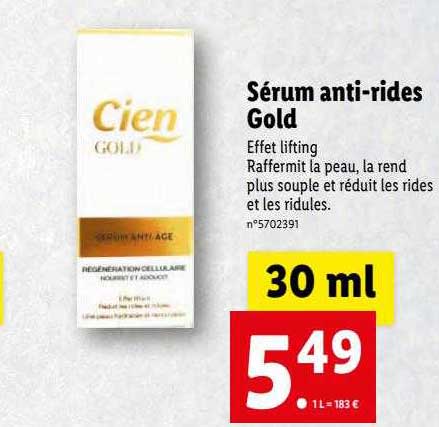 sérum anti-rides gold cien