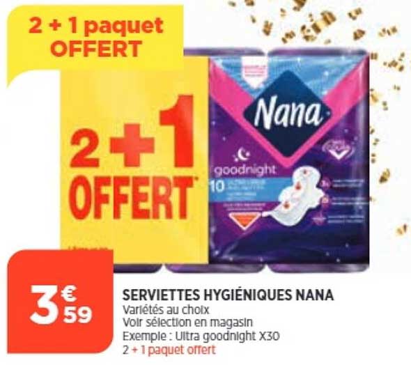 serviettes hygiéniques nana